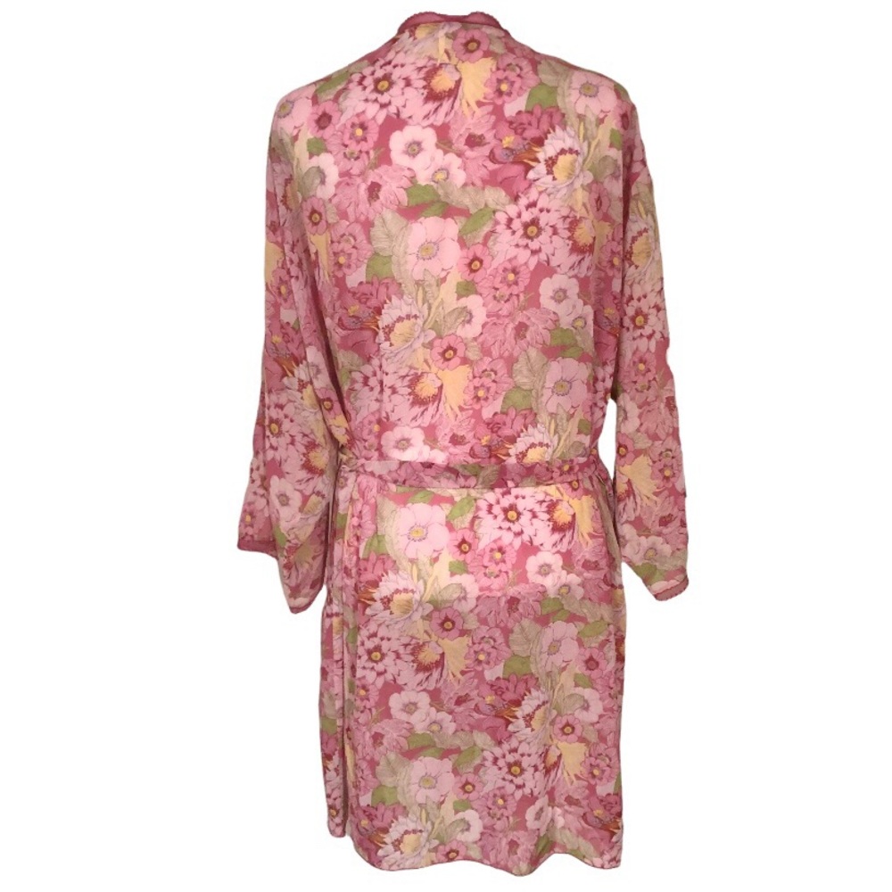 NWT Josie Pink Floral Robe, Size Large - Picture 2 of 7